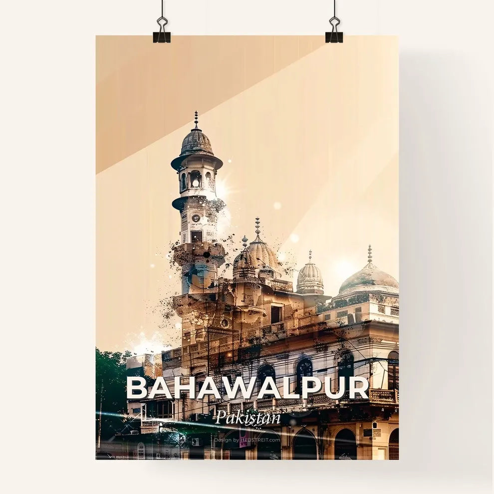 Bahawalpur City Lights Architectural Mosaic Poster