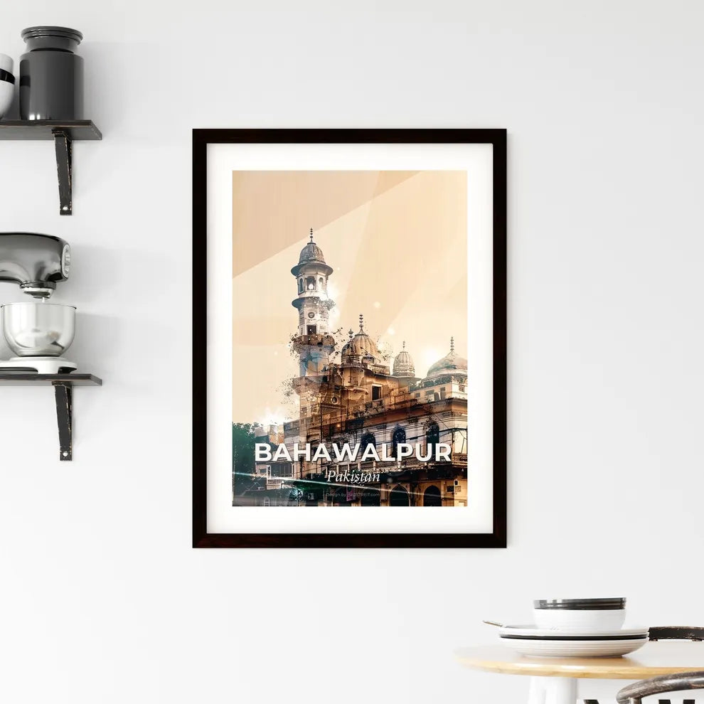 Bahawalpur City Lights Architectural Mosaic Framed Print