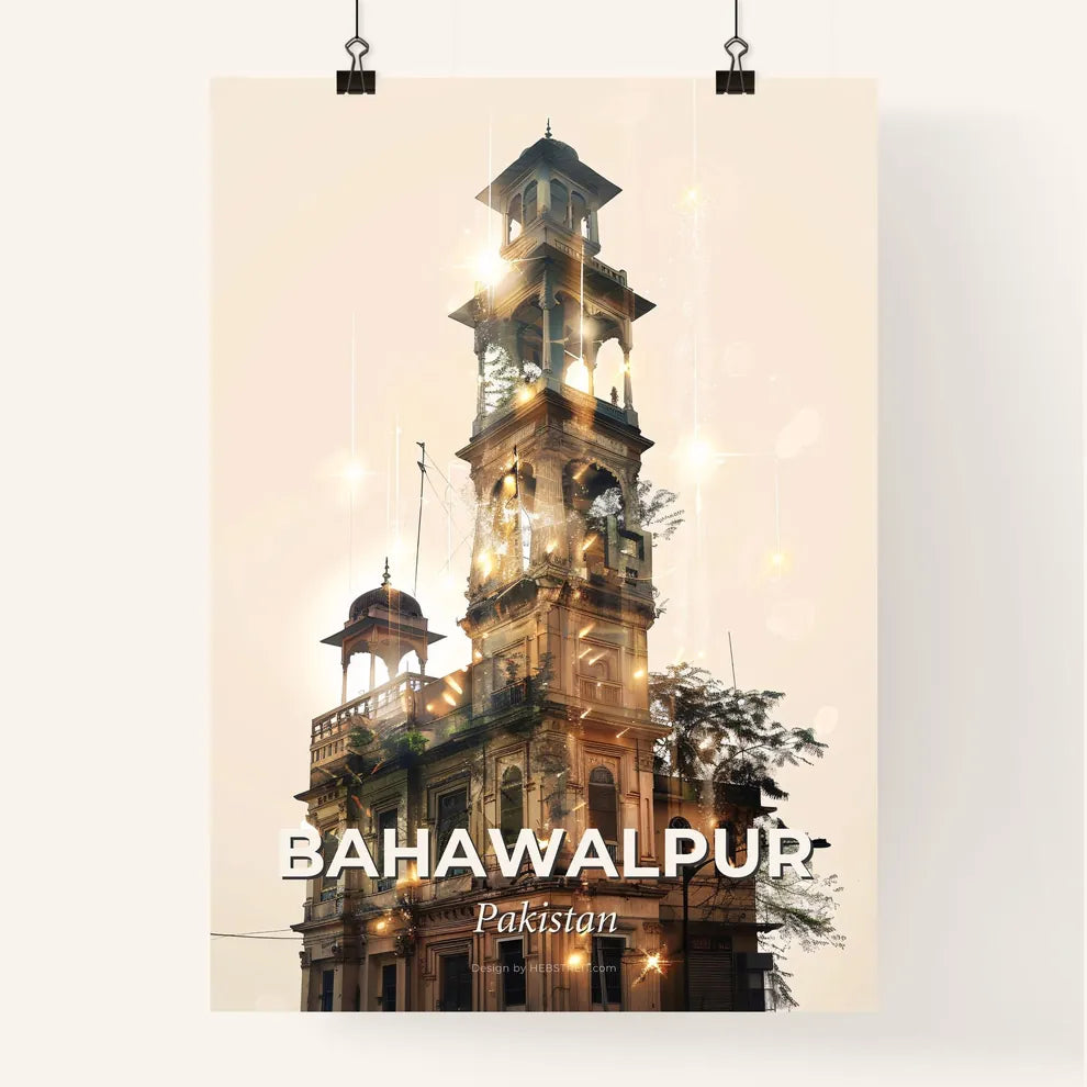 Bahawalpur: Vibrant City Skyline Art Poster