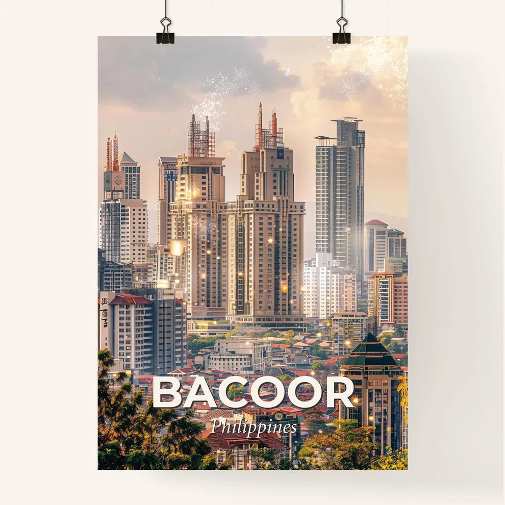 Bacoor Double Exposure Skyline Panorama Poster Poster