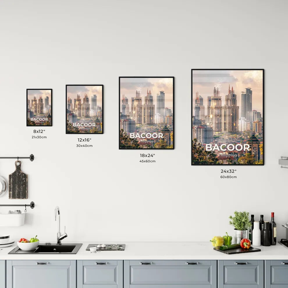 Bacoor Double Exposure Skyline Panorama Poster Office Art