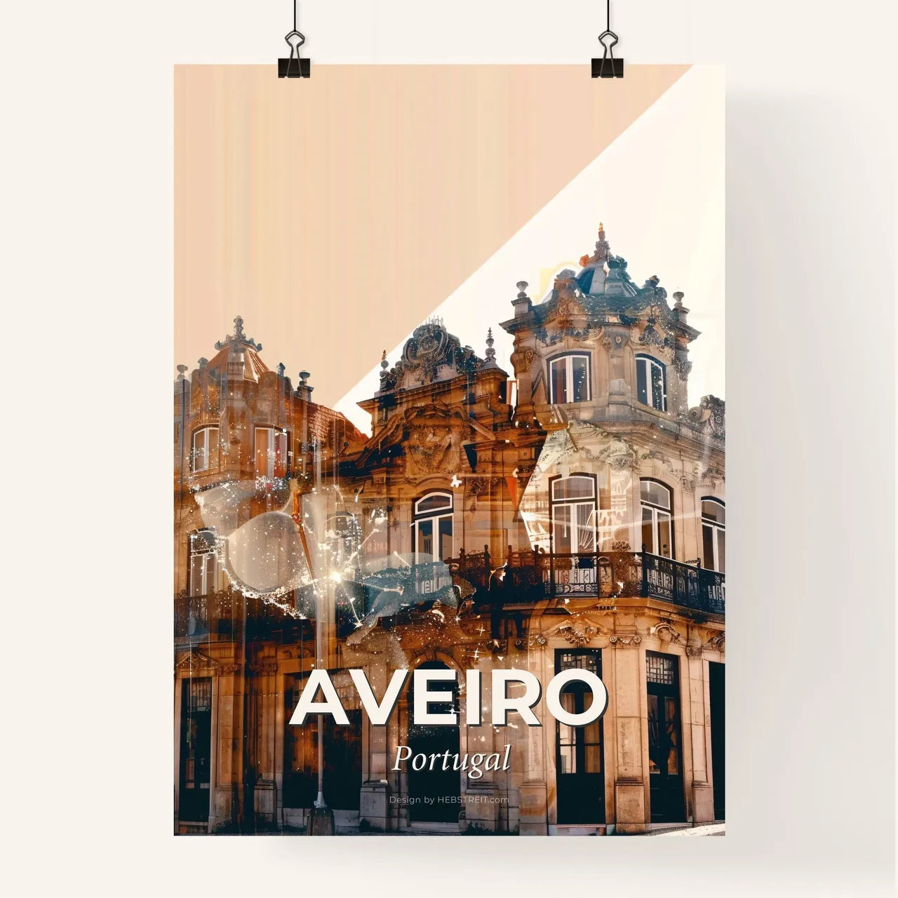 Aveiro Cityscape Skyline Colors Poster Art Poster