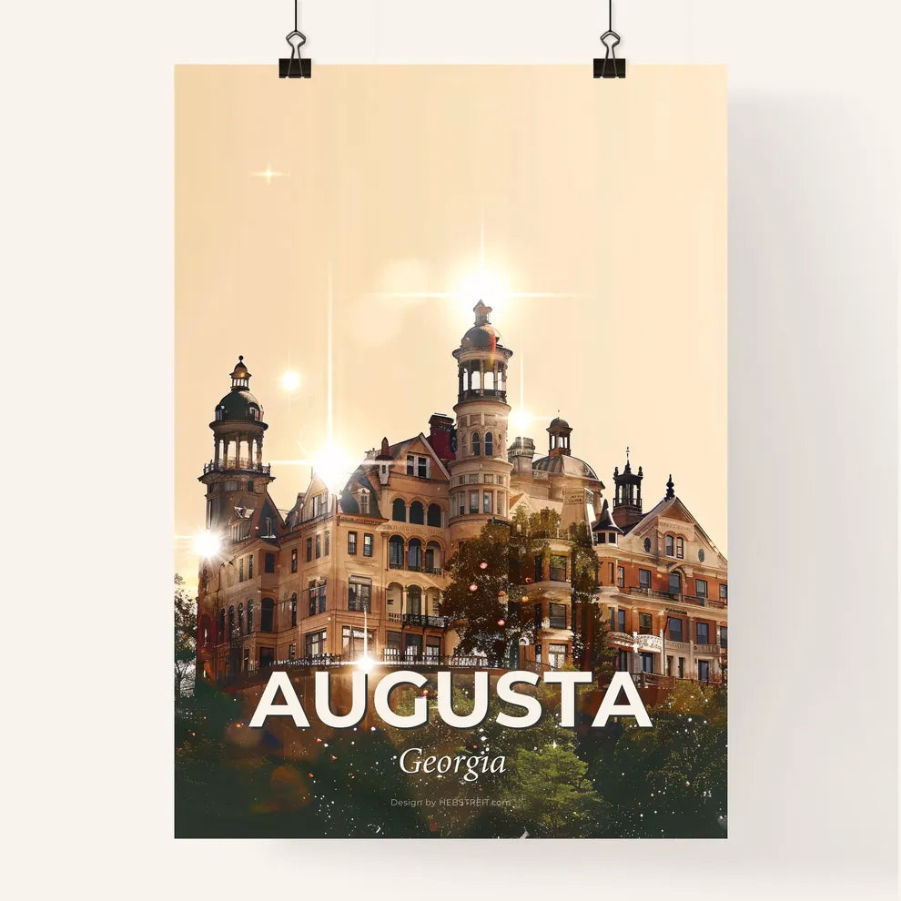 Augusta Skyline Double Exposure Art Poster Poster