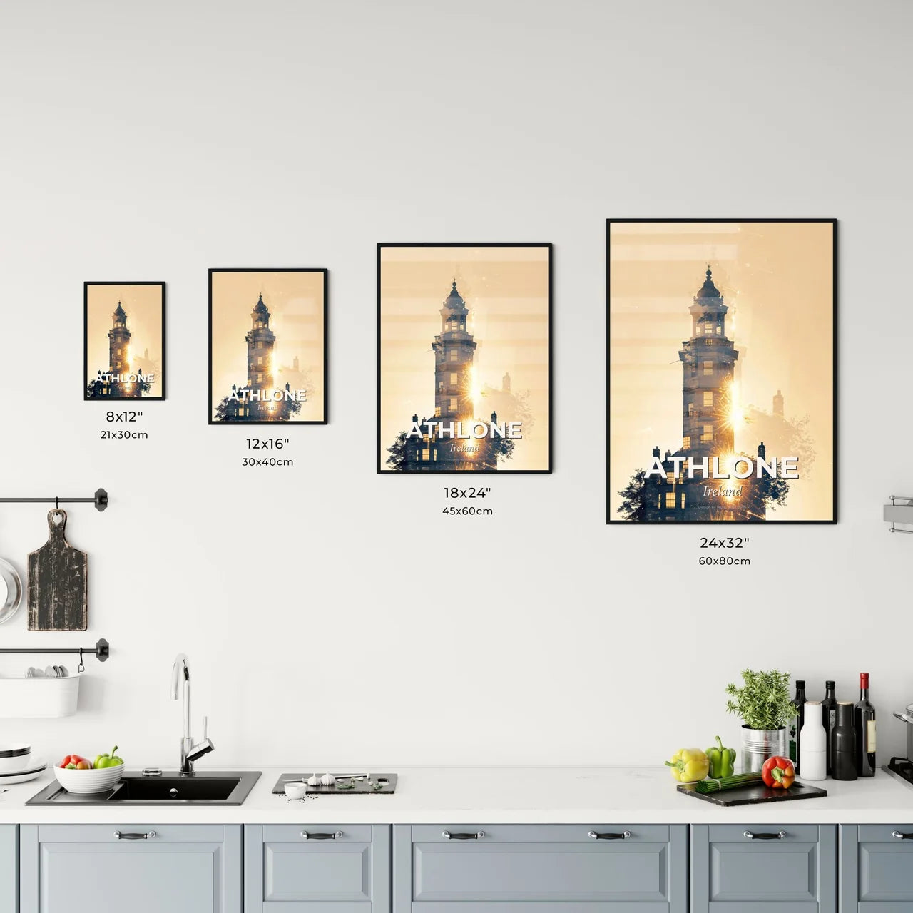 Athlone Skyline Double Exposure Art Print Office Art