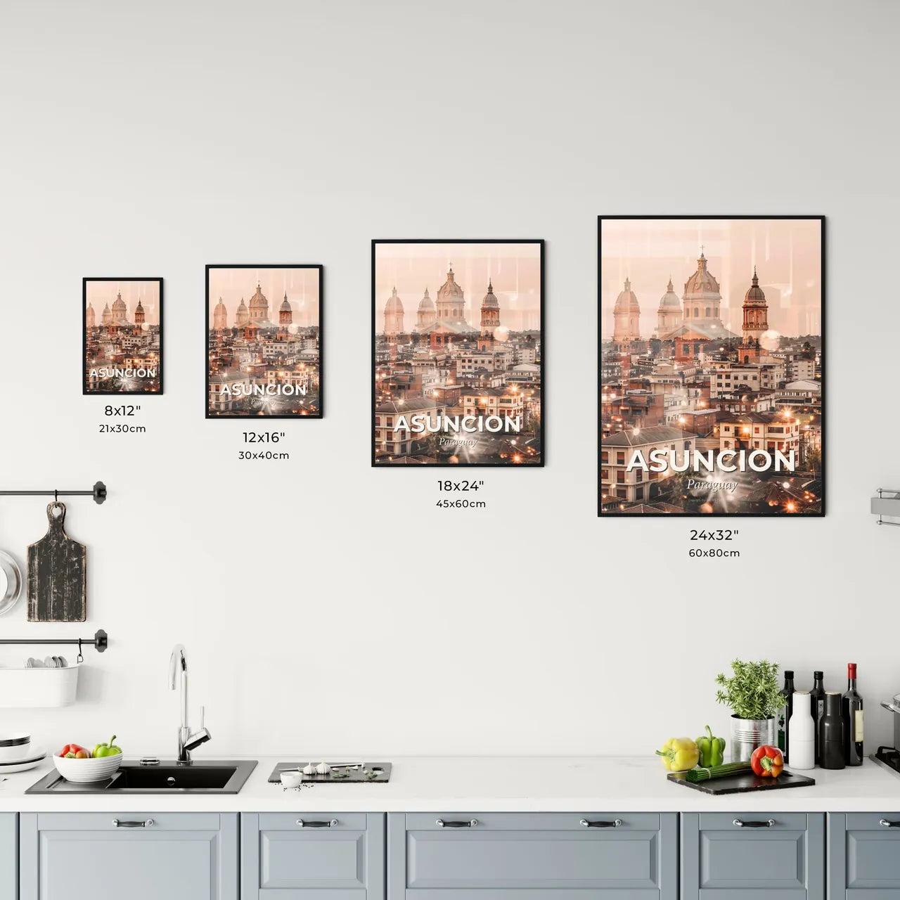 Asuncion, Paraguay: Skyline Symphony of History and Sparkle Office Art