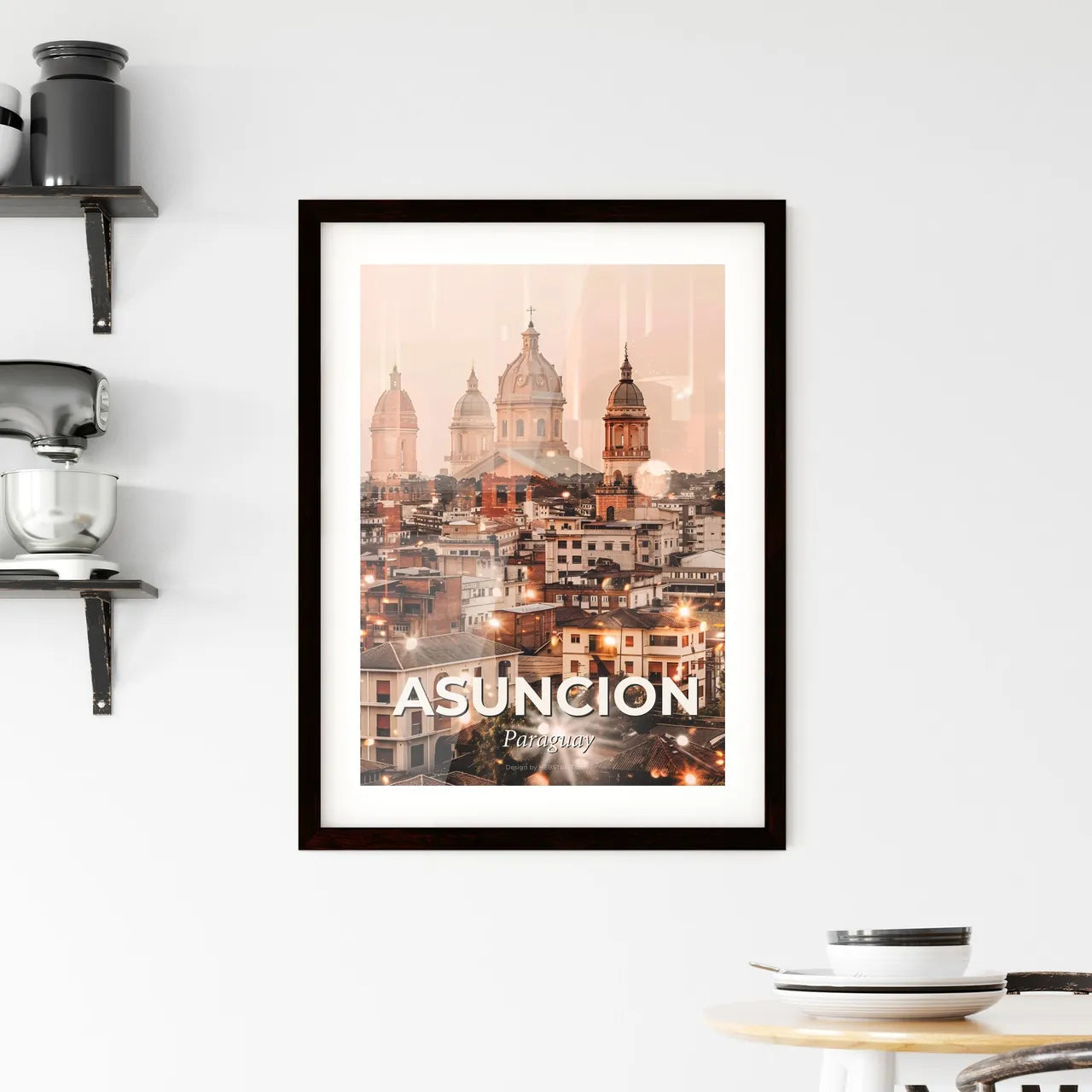 Asuncion, Paraguay: Skyline Symphony of History and Sparkle Framed Print