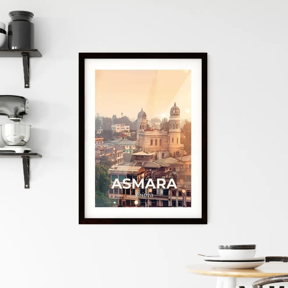 Asmara Eritrea Skyline Architectural Cityscape Poster Art Framed Print