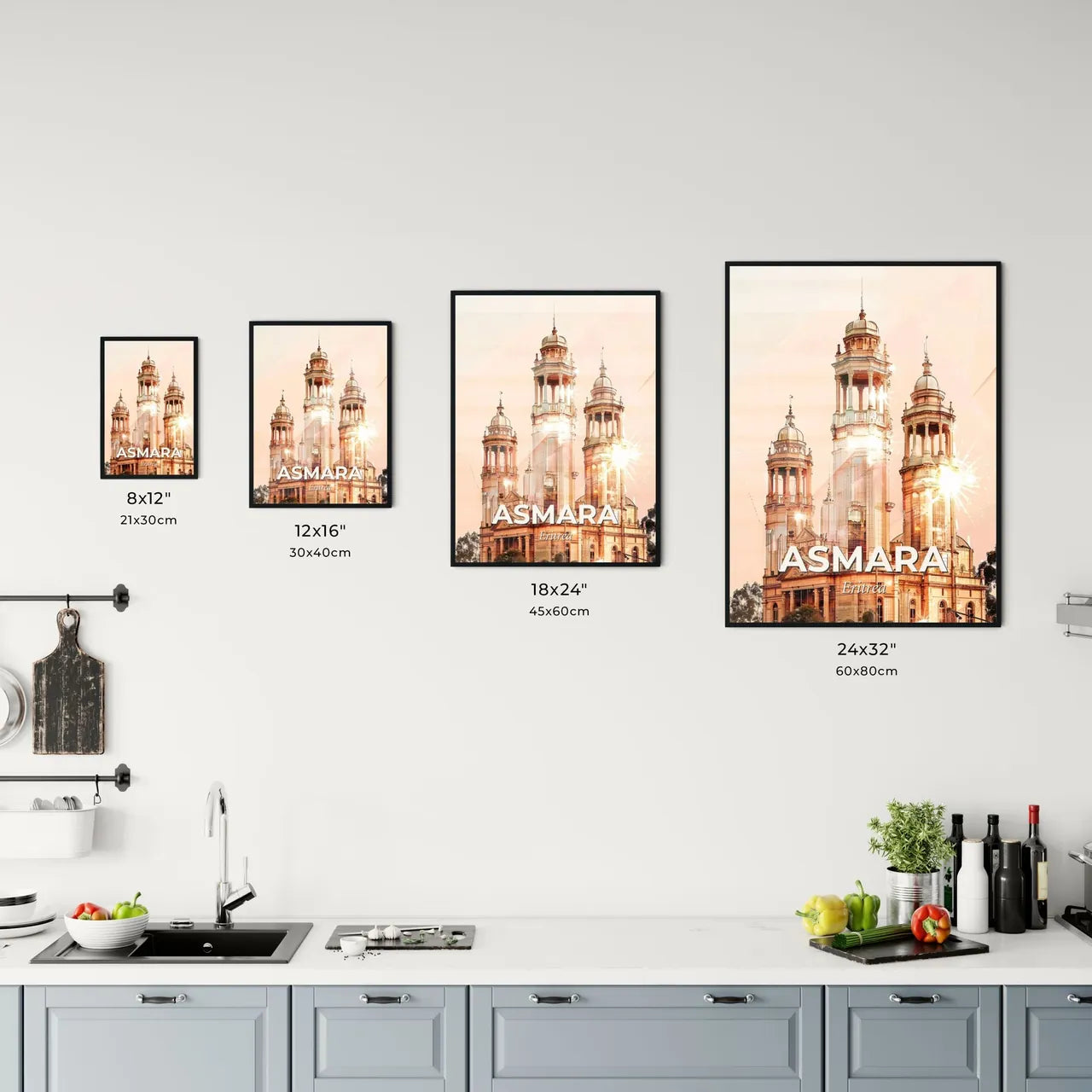 Asmara Eritrea Skyline Composite Art Poster Office Art