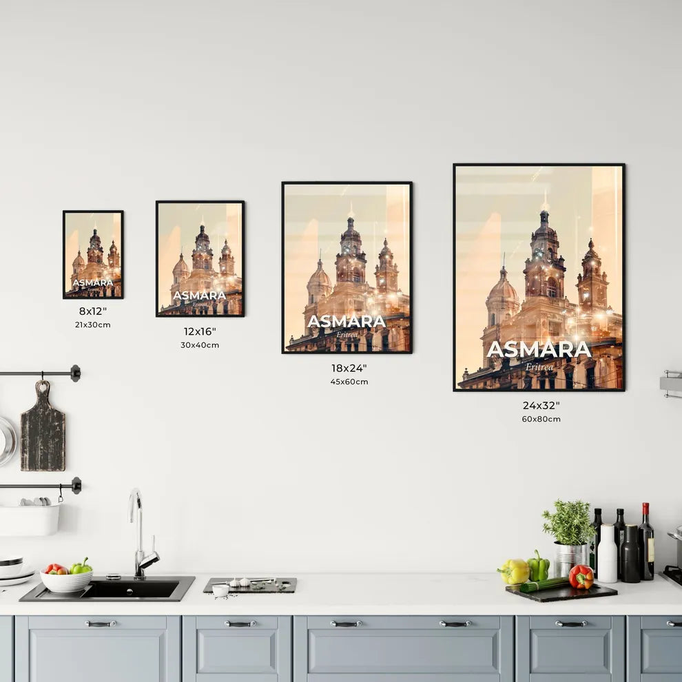 Asmara Eritrea Skyline Double Exposure Composite Art Office Art