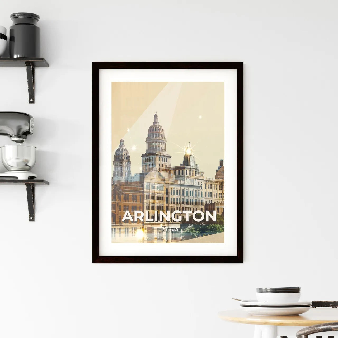 Arlington City Symphony on Beige Framed Print