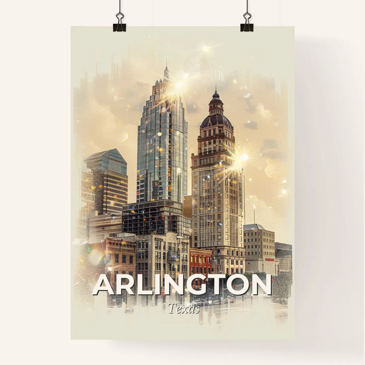 Arlington Skyline: City Lights, Sparkling Charm Poster