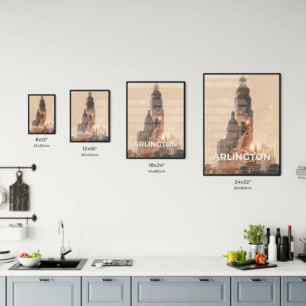 Arlington City Skyline Art Composite Office Art