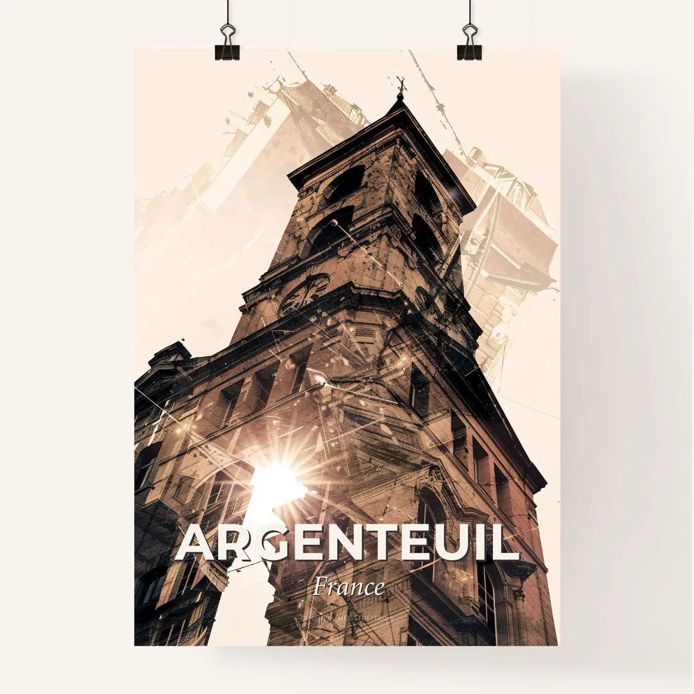 Argenteuil Double Exposure Skyline Poster Art Poster