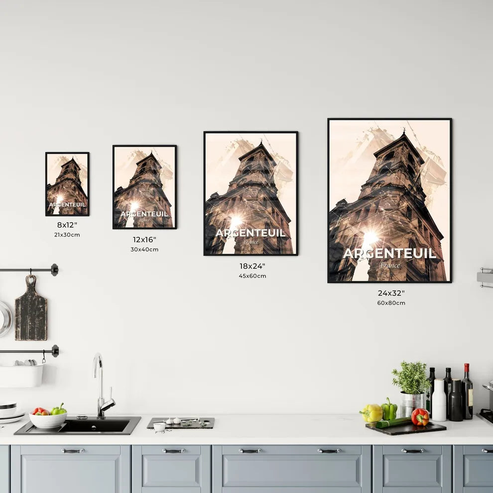 Argenteuil Double Exposure Skyline Poster Art Office Art