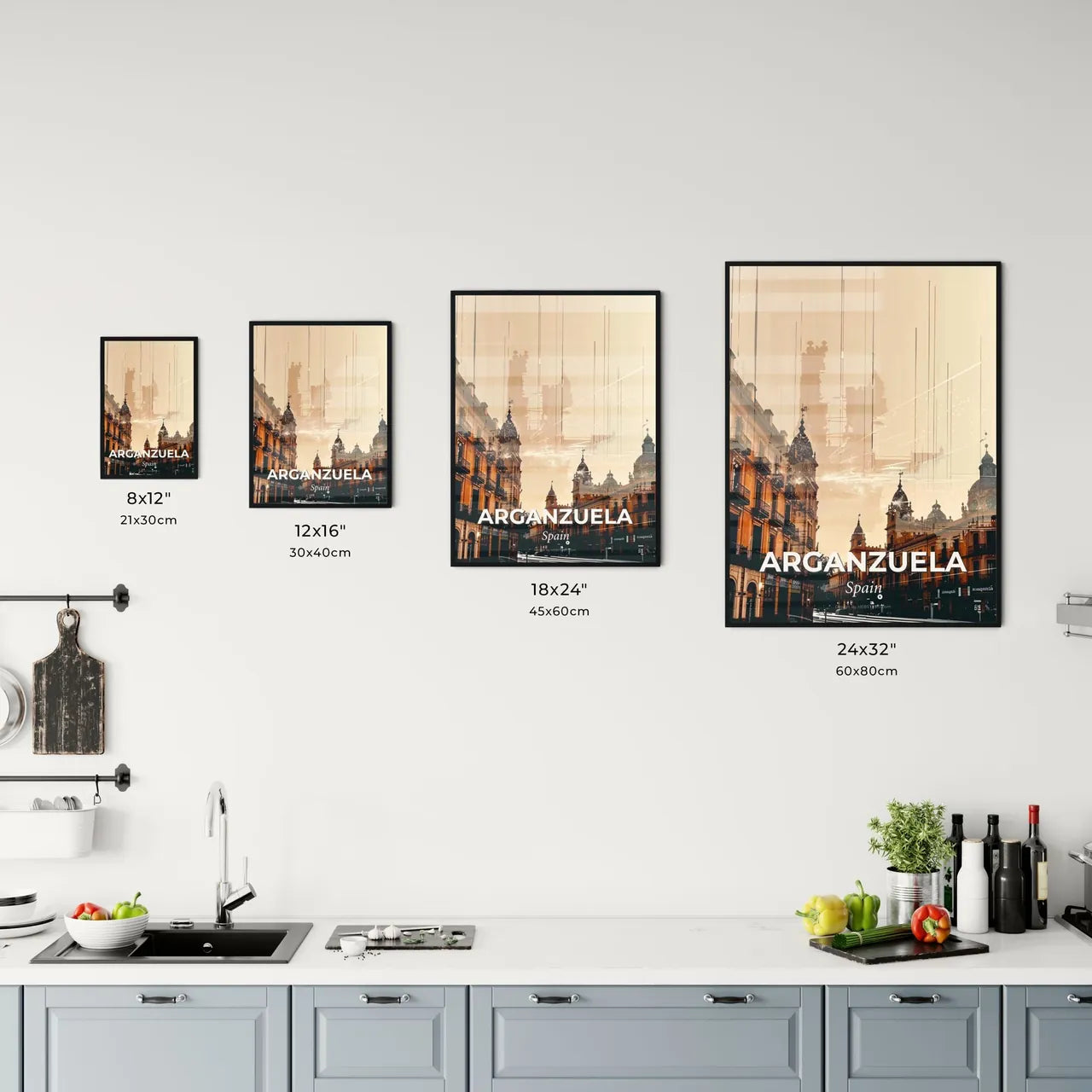 Arganzuela Cityscape: Double Exposure Composite Skyline Office Art