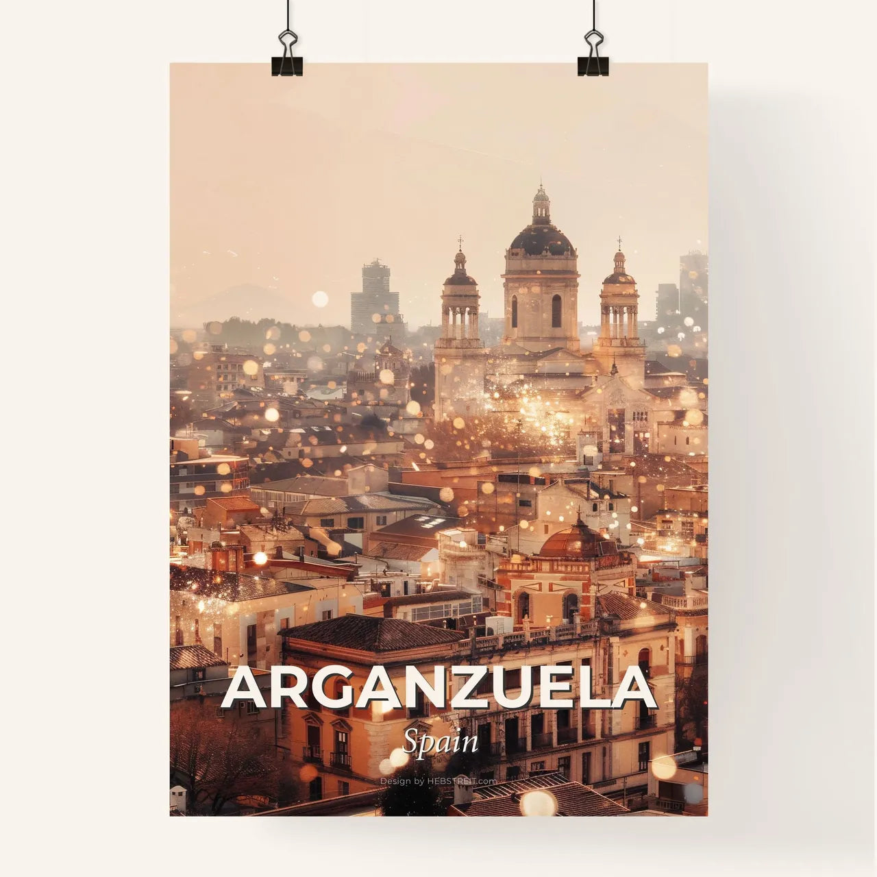 Arganzuela Skyline Cityscape Art Poster Poster