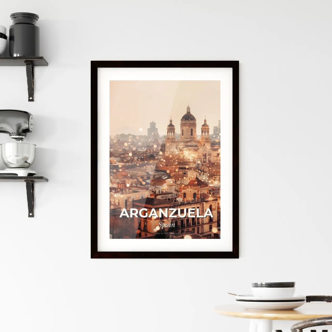 Arganzuela Skyline Cityscape Art Poster Framed Print