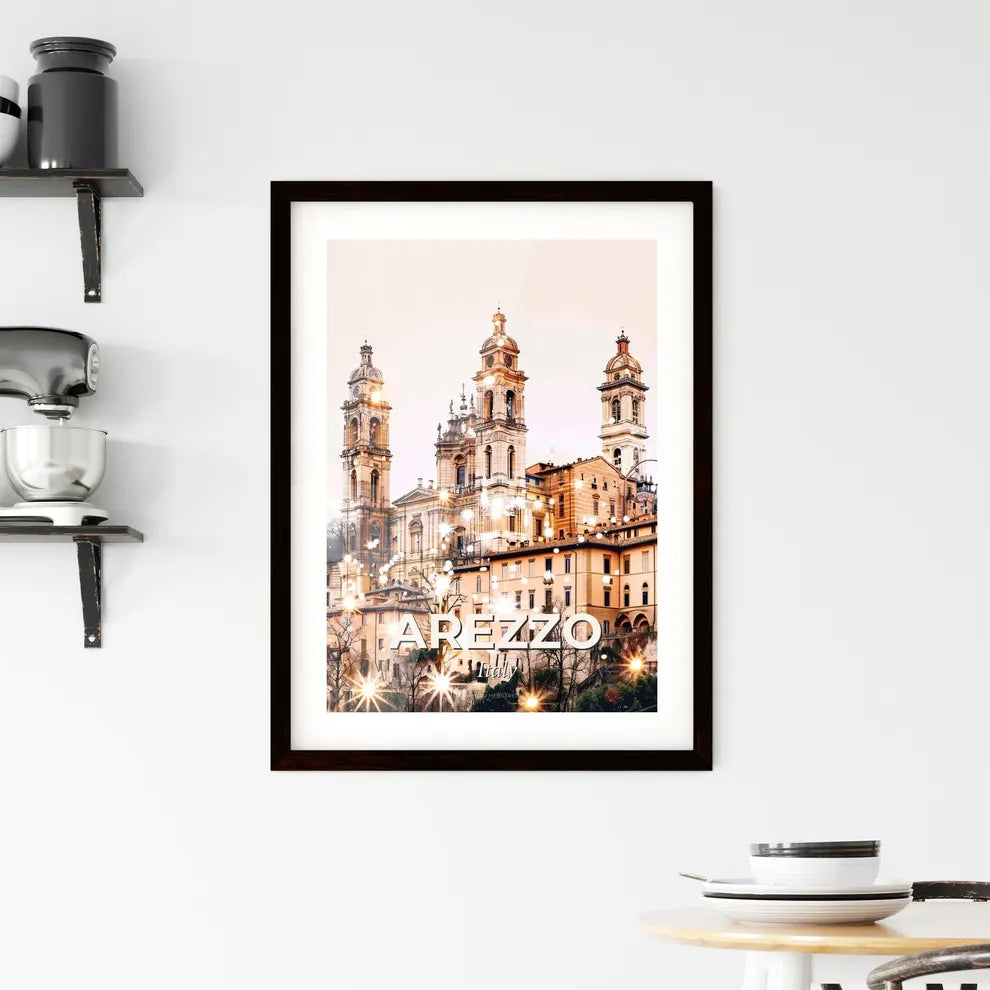Arezzo Cityscape Composite Art Poster Framed Print