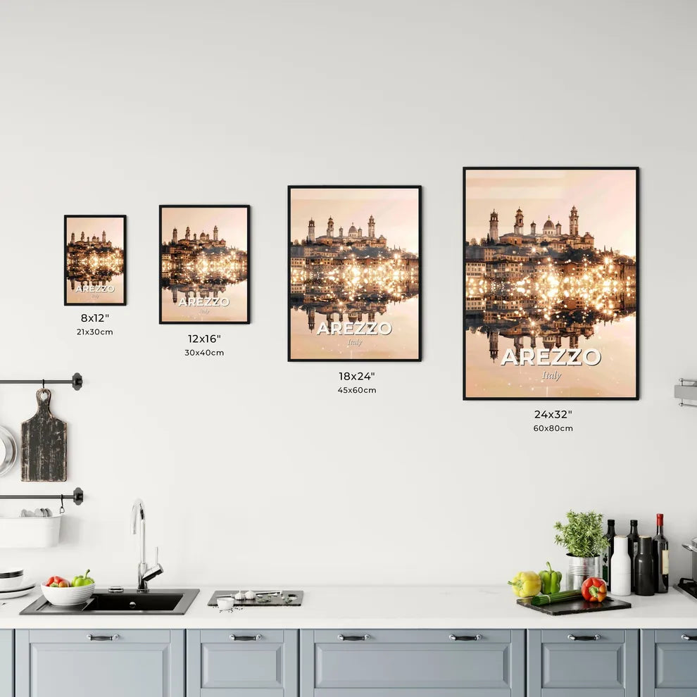 Arezzo City Skyline Artistic Composite Poster Office Art