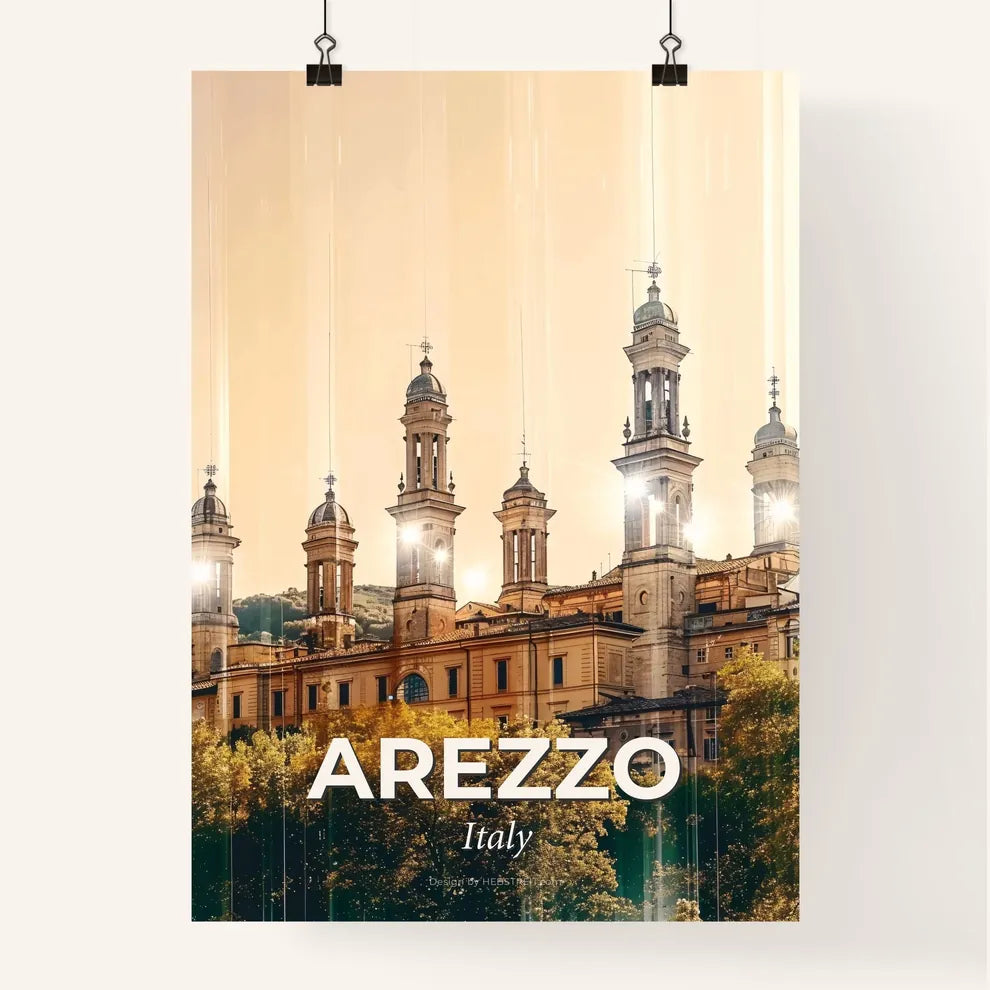 Arezzo Skyline Poster with Local Architecture Poster