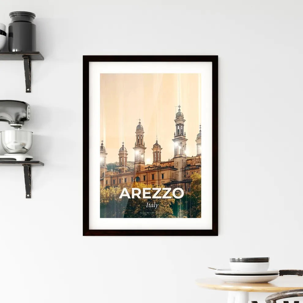 Arezzo Skyline Poster with Local Architecture Framed Print