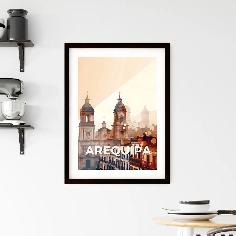 Arequipa: A Fusion of Tradition and Modernity in Poster Art Framed Print
