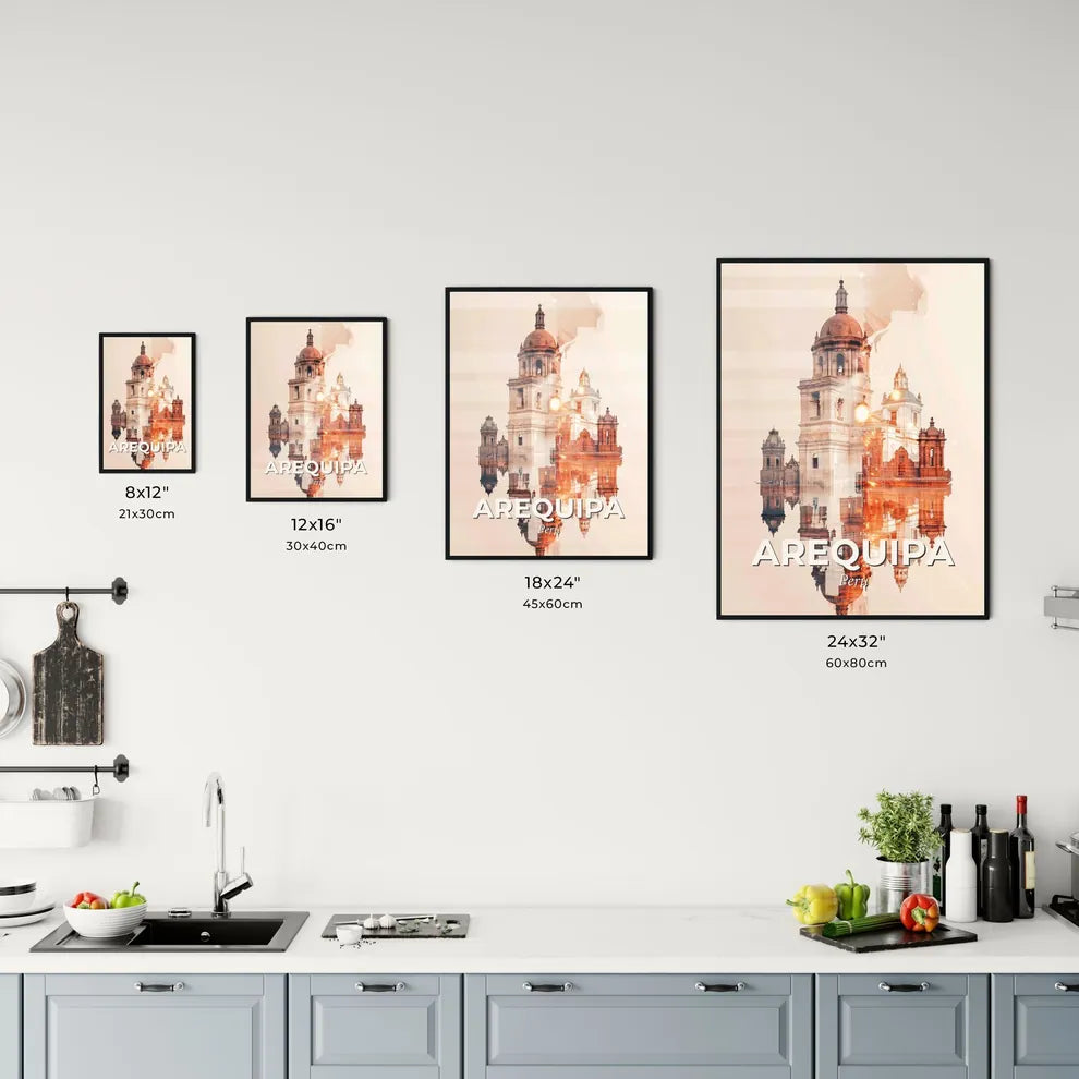 Arequipa Skyline Double Exposure City Poster Art Office Art