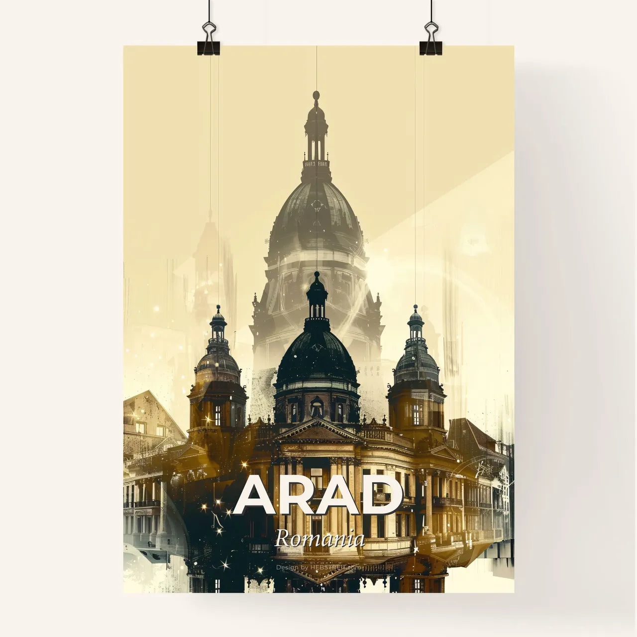 Arad City Skyline Composite Art Poster Poster