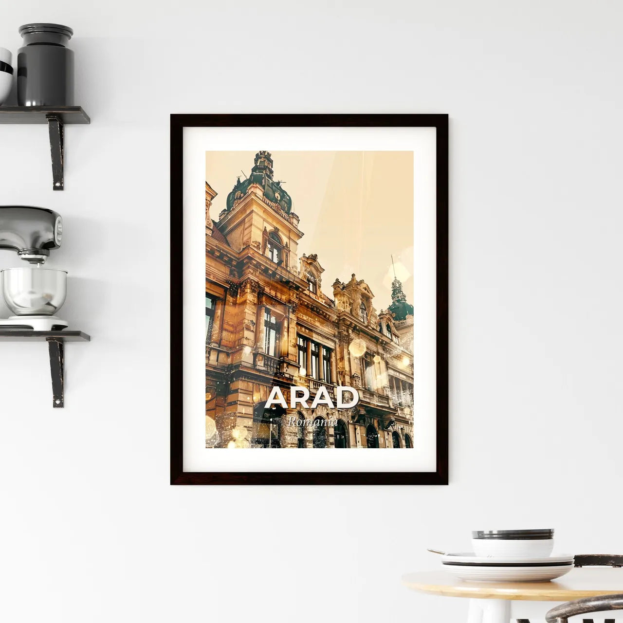 Arad Cityscape Composite Art Poster Framed Print