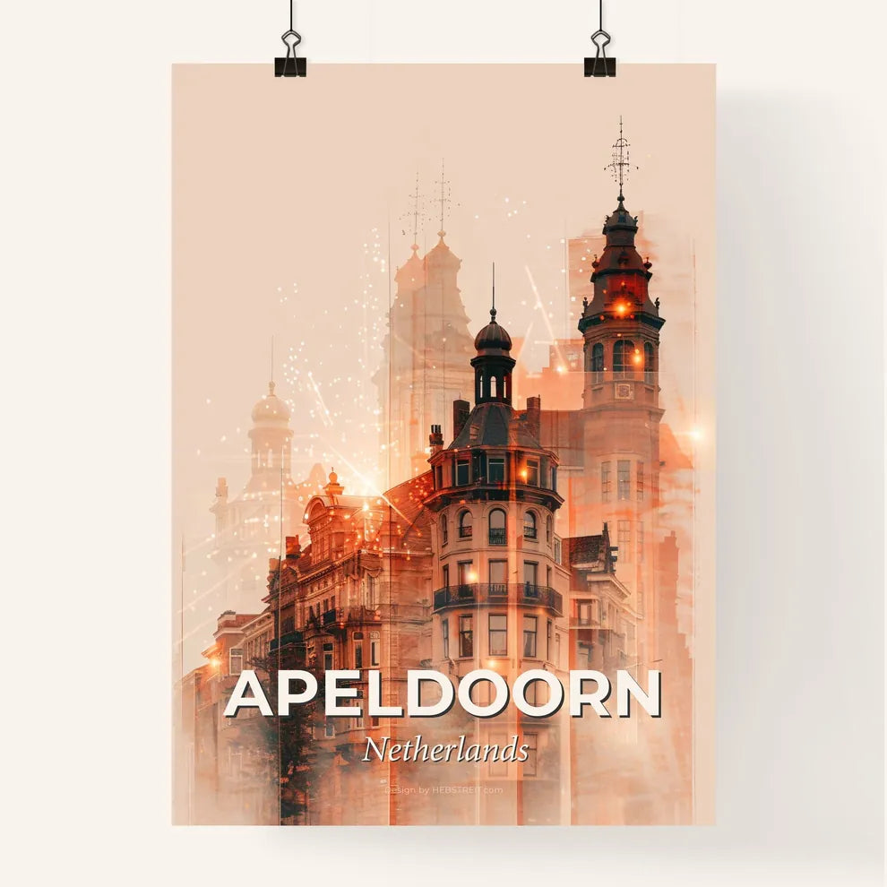 Apeldoorn Skyline Composite Art Vivid Local Colors Poster