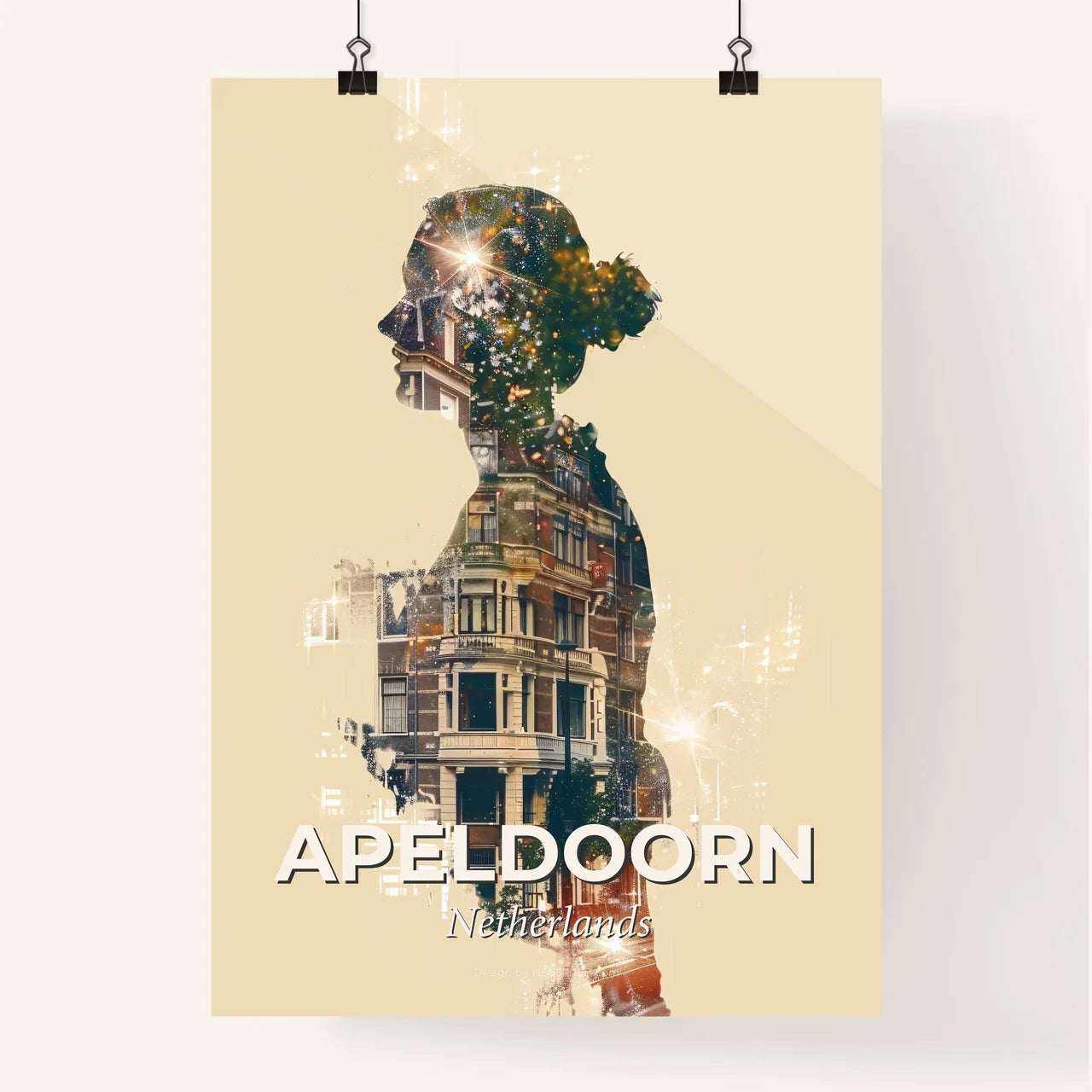 Apeldoorn Skyline City Lights Poster Art Poster