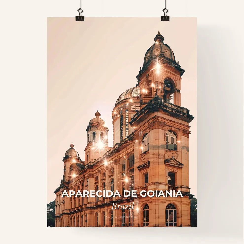 Aparecida de Goiania City Sparks in Double Exposure Poster
