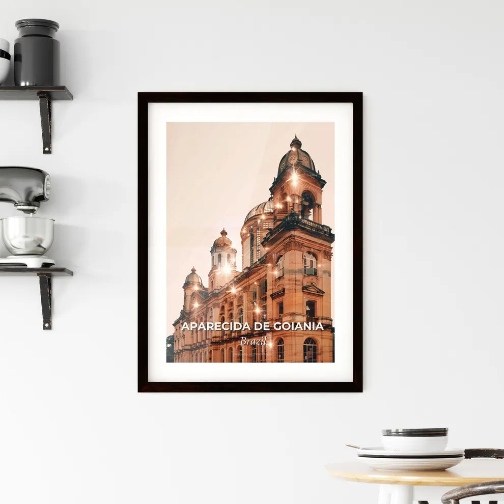Aparecida de Goiania City Sparks in Double Exposure Framed Print