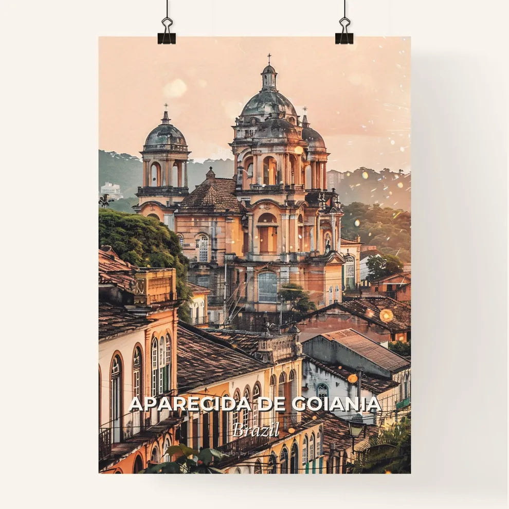 Aparecida de Goiania: Double Exposure City Art Poster