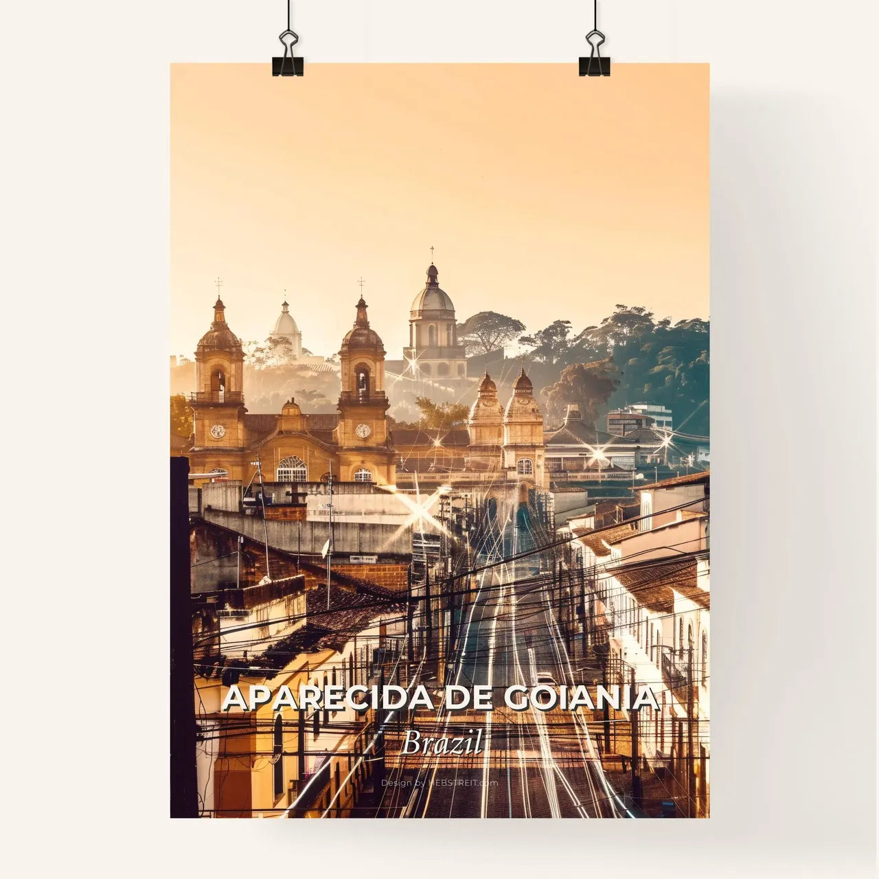 Aparecida de Goiania Cityscape Poster Art Poster