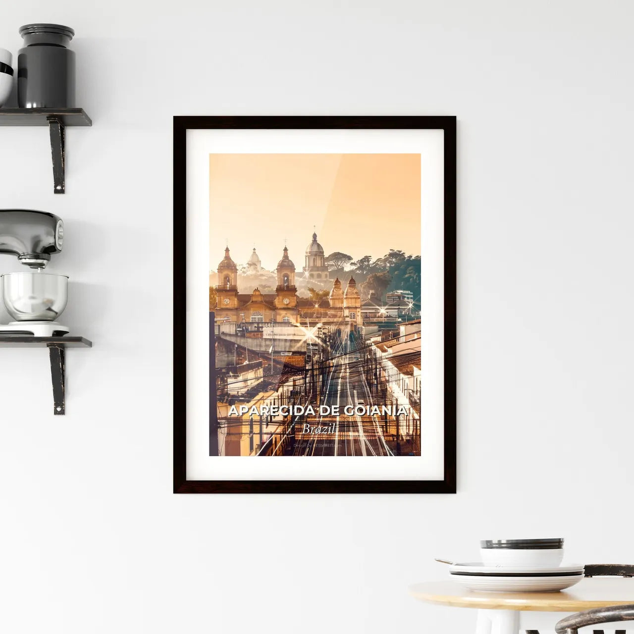 Aparecida de Goiania Cityscape Poster Art Framed Print