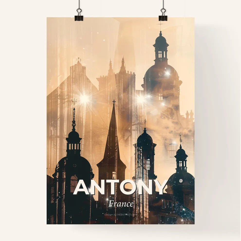 Antony Skyline Silhouette Poster Poster