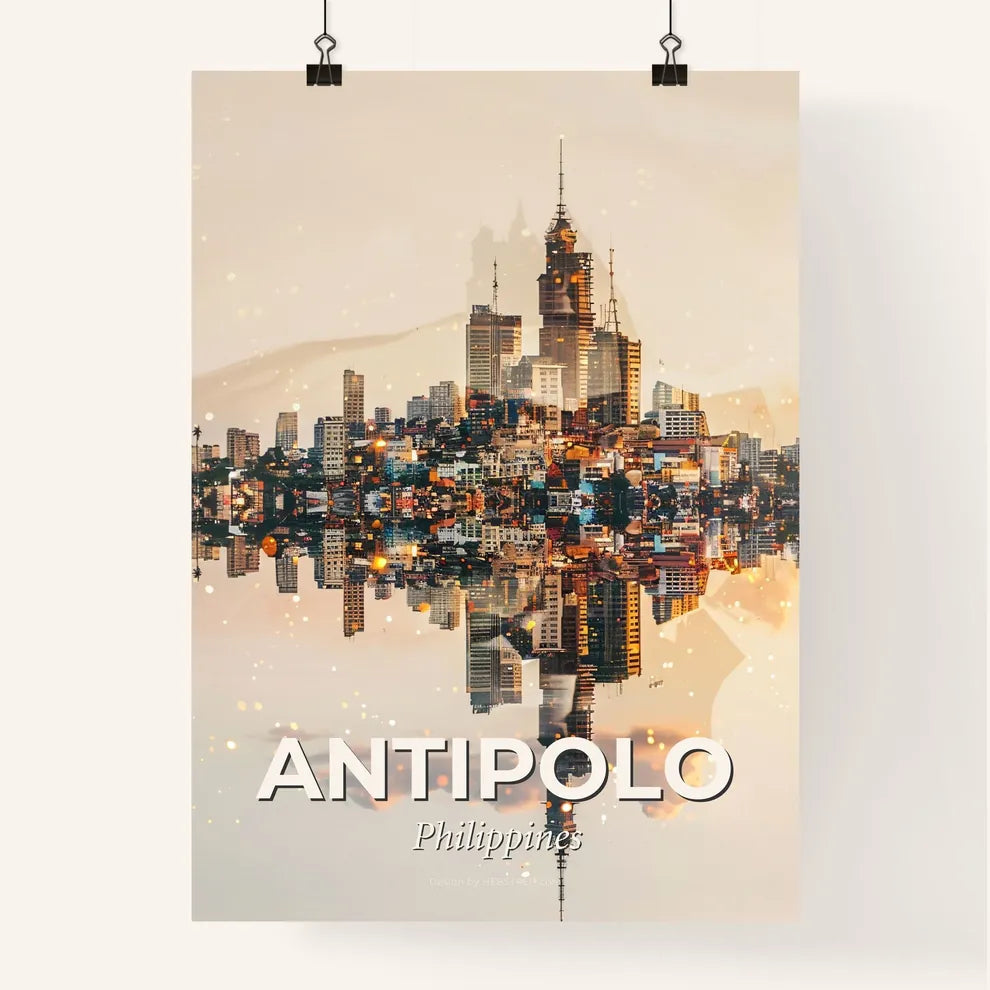 Antipolo's Skyline in Double Exposure Art Poster