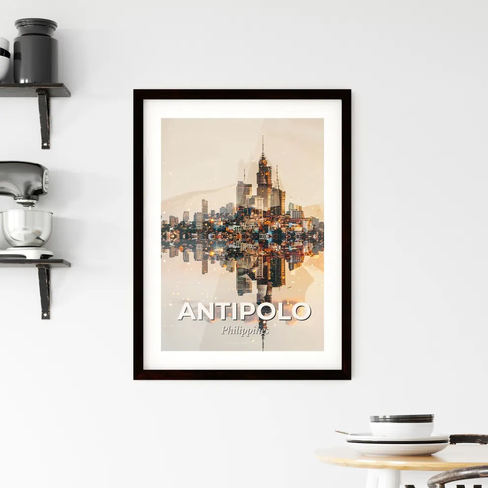 Antipolo's Skyline in Double Exposure Art Framed Print