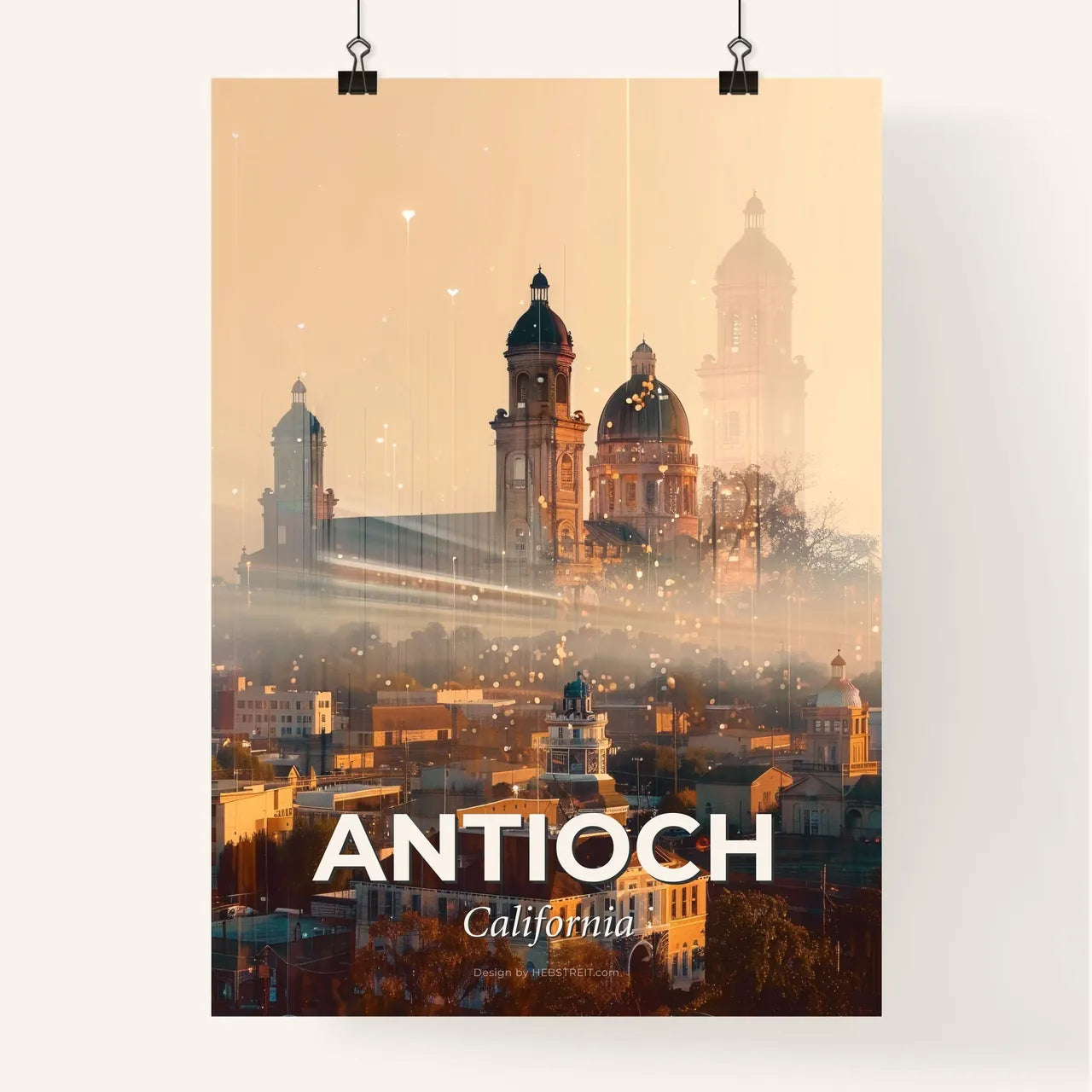 Antioch Cityscape Iconography Composite Art Poster