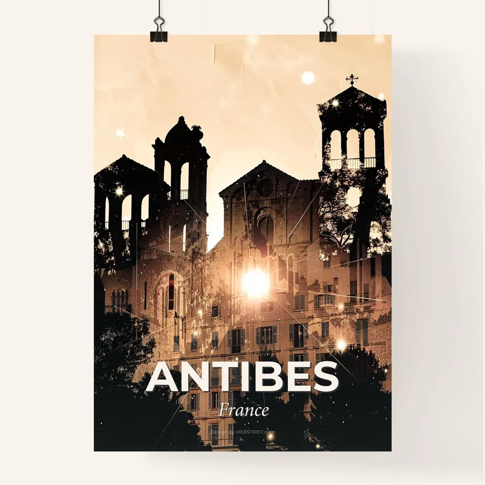 Antibes: City Skyline Composite Art Poster Poster