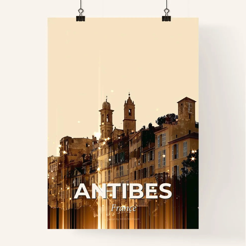 Antibes: Magical Skyline Double Exposure Art Poster