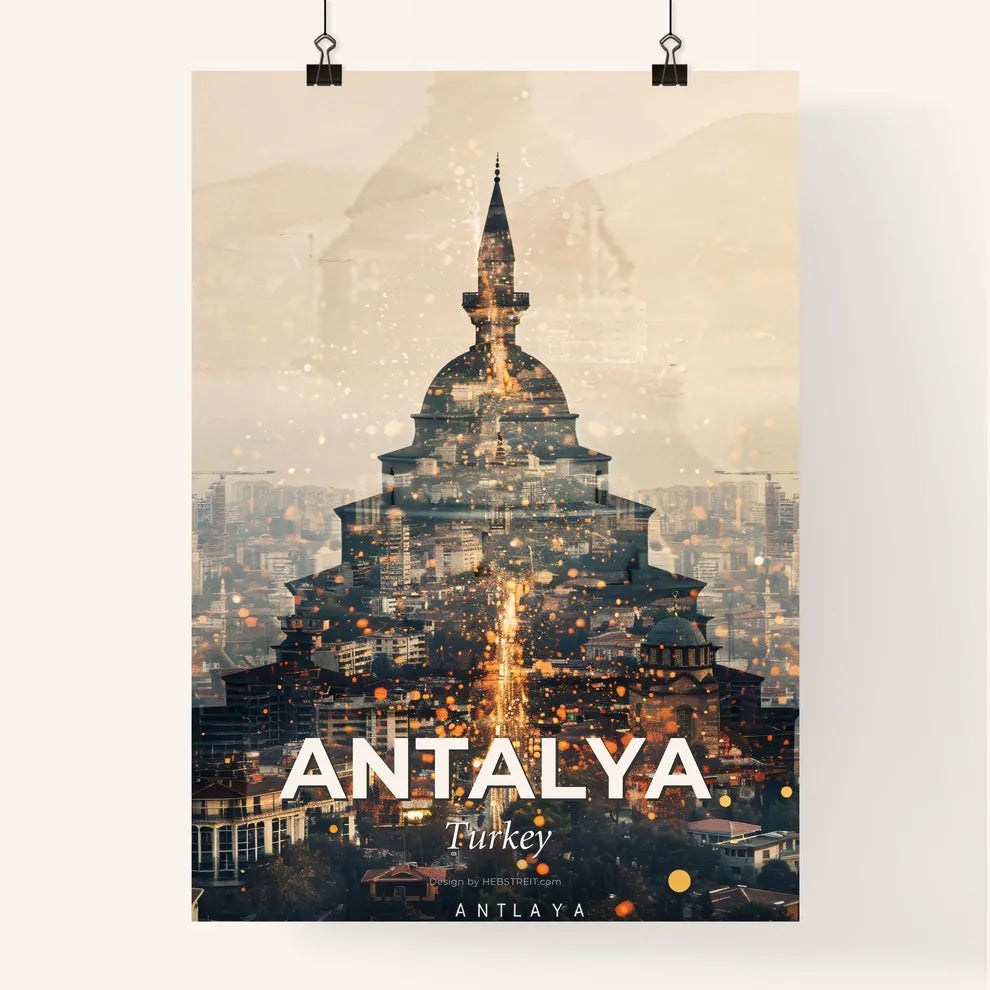 Antalya Skyline Composite Art Poster Poster