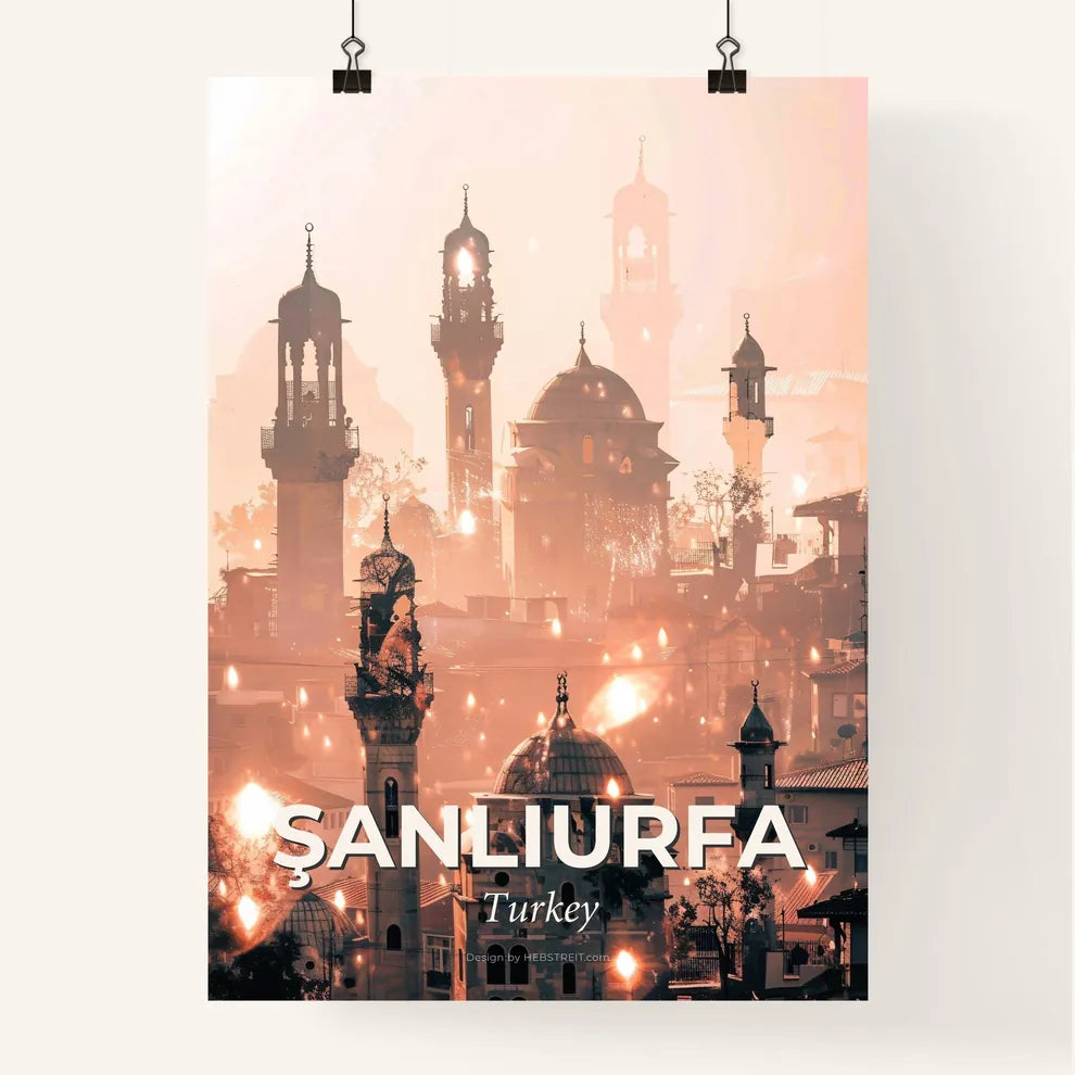 Sanliurfa Turkey City Skyline Composite Art Poster Poster