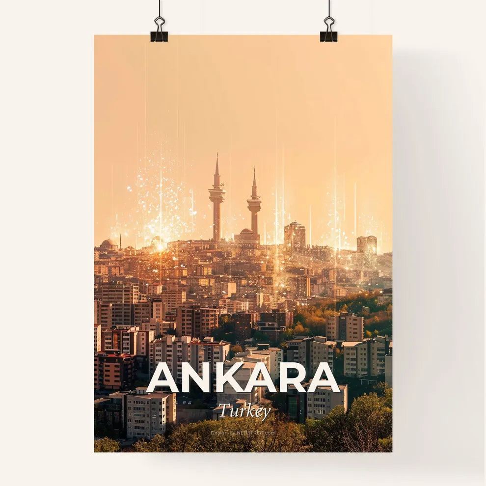 Ankara: Urban Sparkle Cityscape Symphony Poster