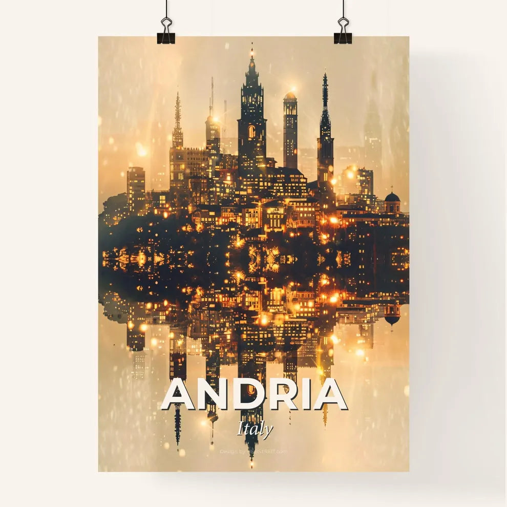 Andria Cityscape Skyline Artistic Poster Creation Poster