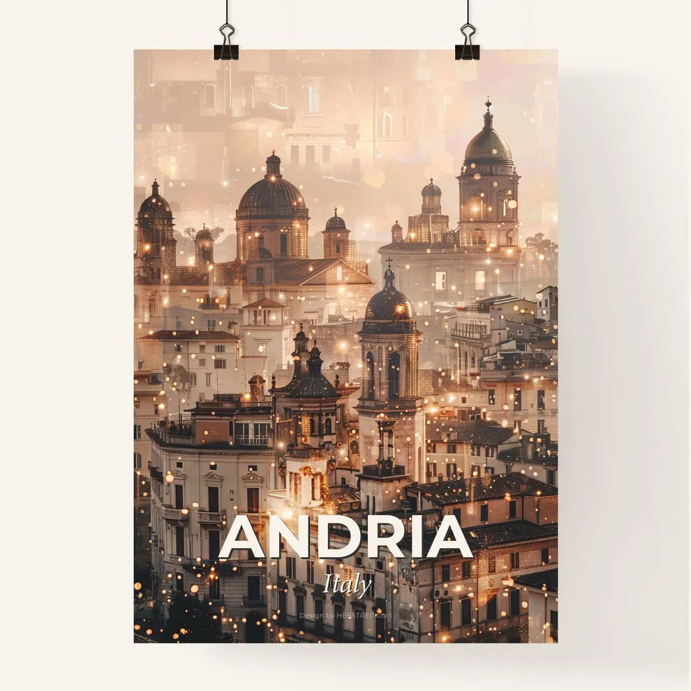 Andria Skyline Double Exposure Composite Art Poster