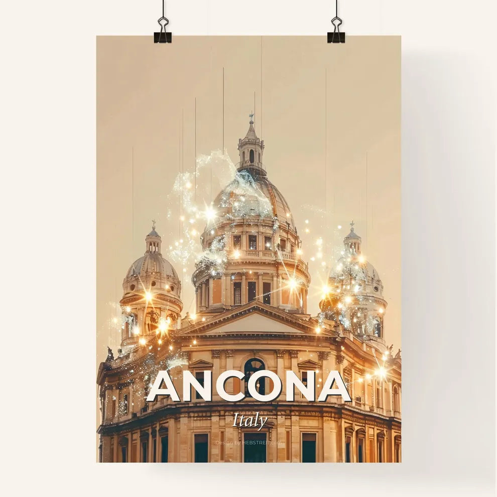 Ancona Skyline in Double Exposure Poster
