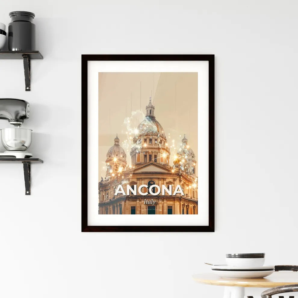 Ancona Skyline in Double Exposure Framed Print