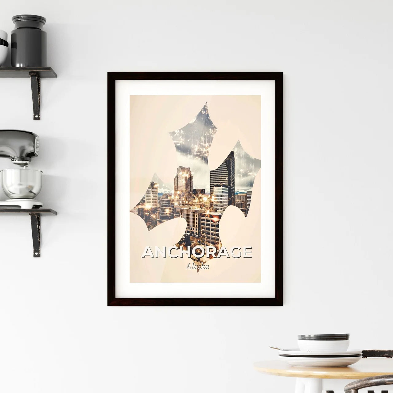 Mesmerizing Anchorage Cityscape Art Framed Print